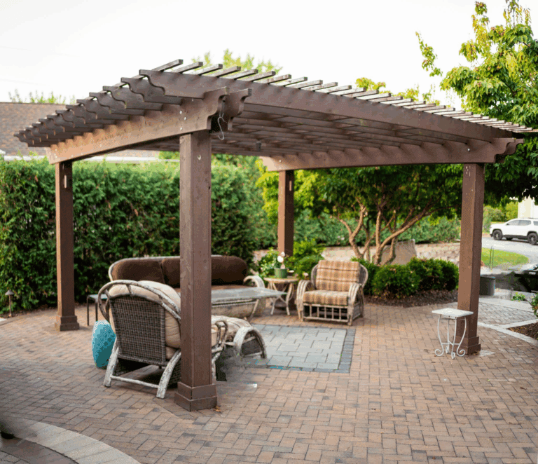 landscape design and pergola in town of empire, wi